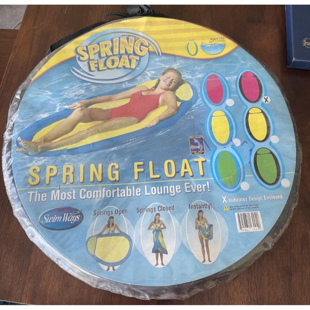 SPRINGFLOAT SwimWays Lounge   PINK   New With Storage Bag   Pool Lake